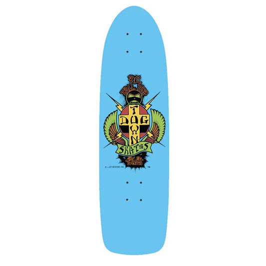 Dogtown 8.375" x 30.575" OG PC Tail Tap 70s Rider Sky Blue (MODERN CONCAVE) Skateboard Deck 5150 Skate Shop