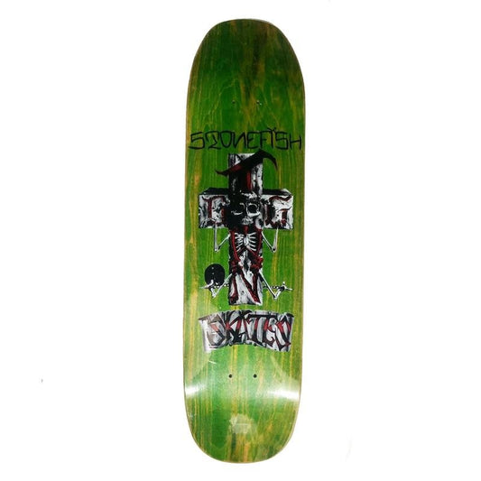 Dogtown 8.25" x 32.2" Stone Fish Pool Green Stain Skateboard Deck-5150 Skate Shop