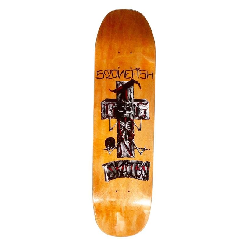 Dogtown 8.25" x 32.2" Stone Fish Pool Orange Stain Skateboard Deck-5150 Skate Shop