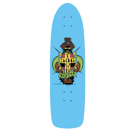 Dogtown 8.375" x 30.575" OG PC Tail Tap 70s Rider Sky Blue (MODERN CONCAVE) Skateboard Deck-5150 Skate Shop