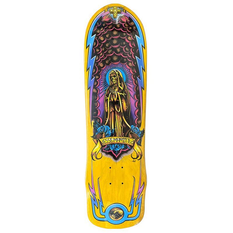 Dogtown 8.625" x 32.575" Jesse Martinez Guadalupe Handshake M80 Yellow Stain Skateboard Deck - 5150 Skate Shop