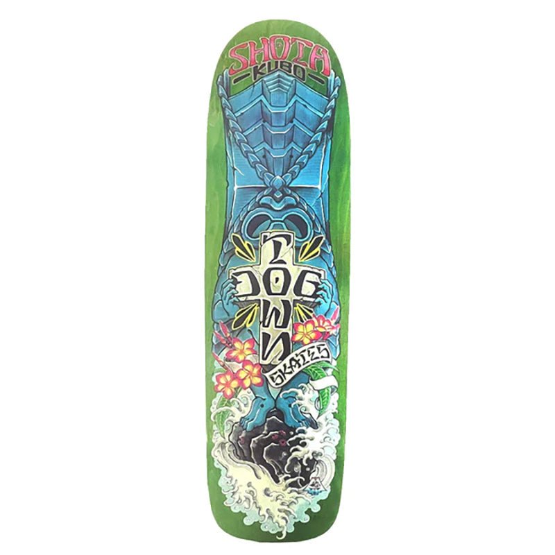 Dogtown 8.862" x 32.04" Shota Kubo Roots Pool Lime Stain Skateboard Deck - 5150 Skate Shop