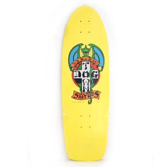 Dogtown 9" x 30.575" OG Red Dog 70s Rider Bright Yellow (MODERN CONCAVE) Skateboard Deck-5150 Skate Shop