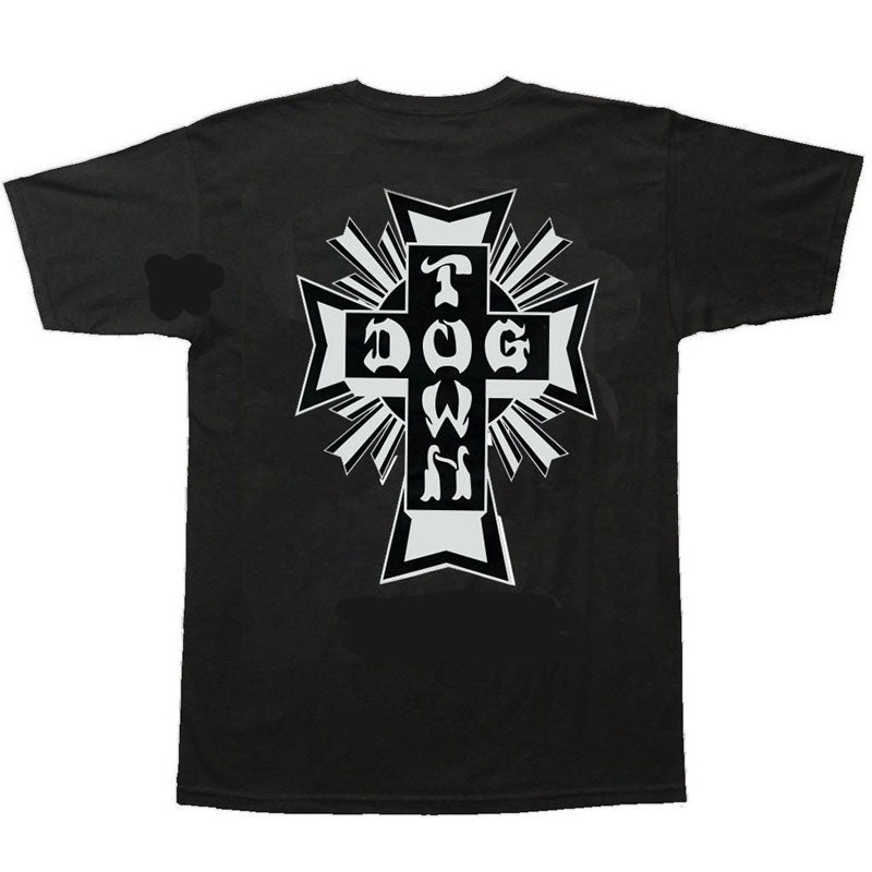 Dogtown Cross Logo Black/White T-Shirts - 5150 Skate Shop