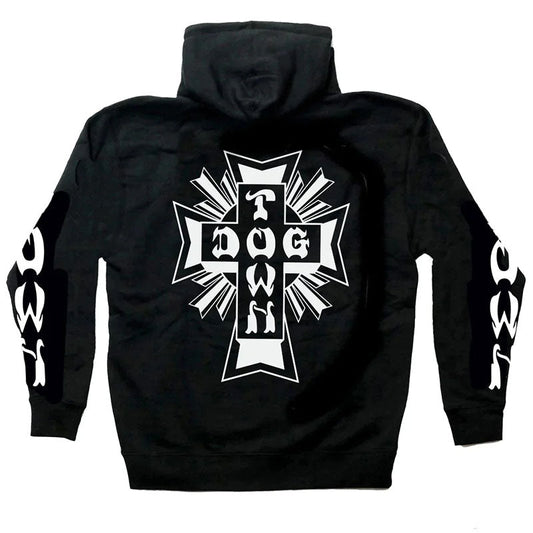 Dogtown Cross Logo Pullover Hooded Sweatshirt w/ Sleeve Print - 5150 Skate Shop