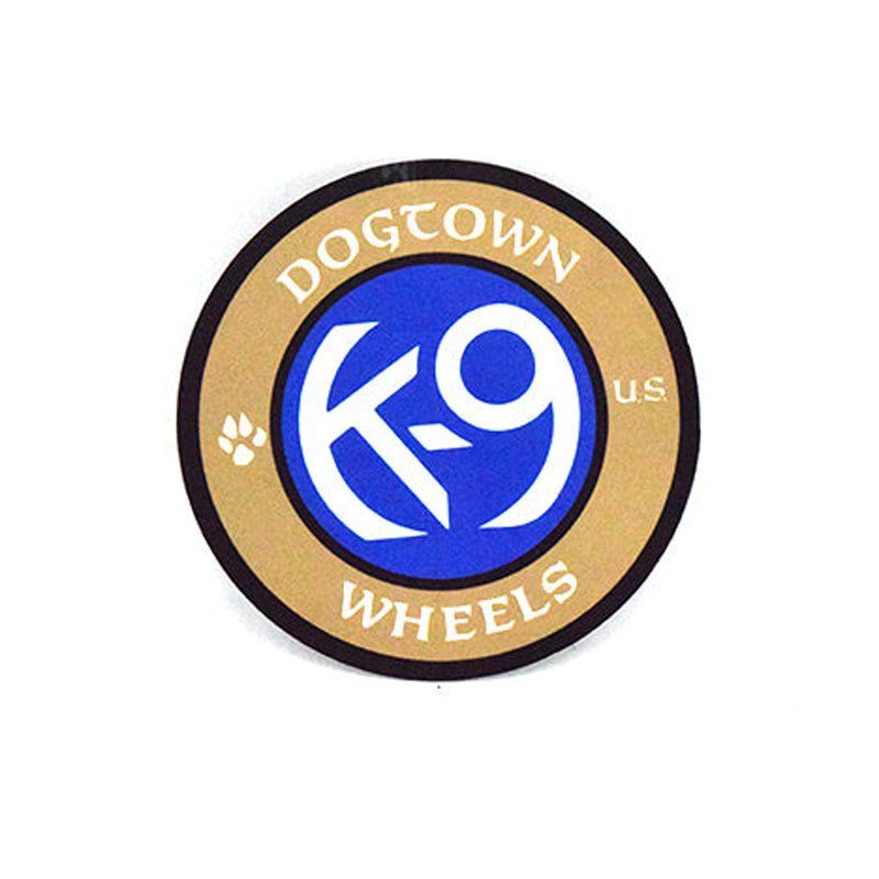 Dogtown K-9 Wheels Gold/Blue 3" Sticker 5150 Skate Shop
