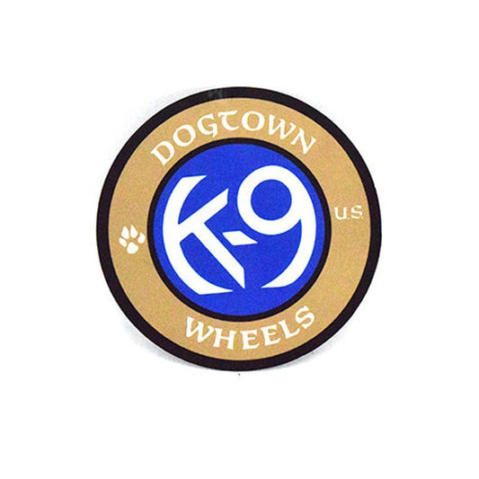 Dogtown K-9 Wheels Gold/Blue 3" Sticker 5150 Skate Shop