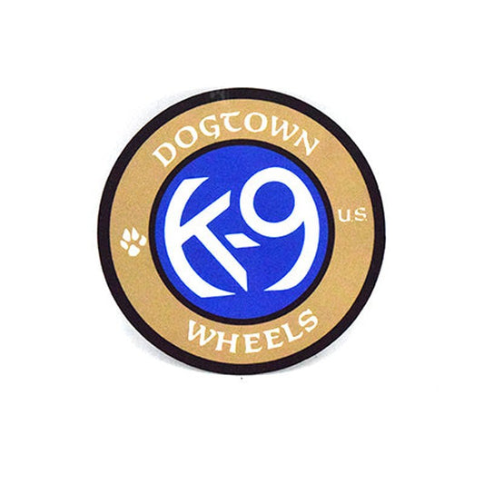 Dogtown K-9 Wheels Gold/Blue 3" Sticker-5150 Skate Shop
