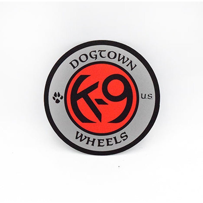 Dogtown K-9 Wheels Silver/Red 3" Sticker - 5150 Skate Shop