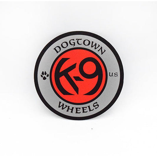 Dogtown K-9 Wheels Silver/Red 3" Sticker-5150 Skate Shop