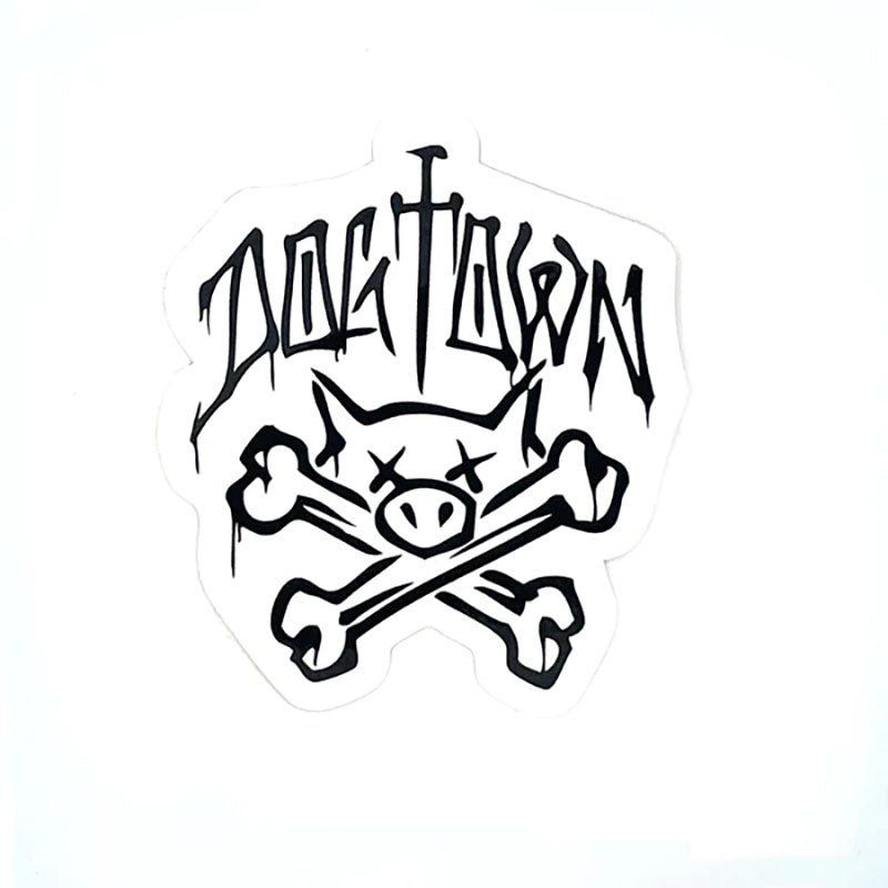 Dogtown Skateboard 3.5" Pig and Crossbones Sticker 5150 Skate Shop