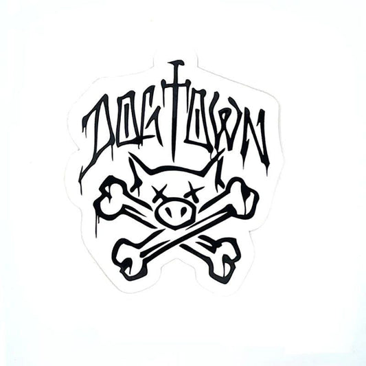 Dogtown Skateboard 3.5" Pig and Crossbones Sticker 5150 Skate Shop