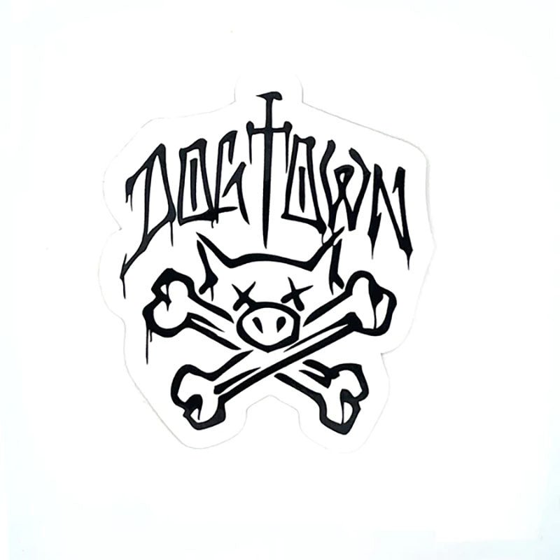 Dogtown Skateboard 3.5" Pig and Crossbones Sticker-5150 Skate Shop