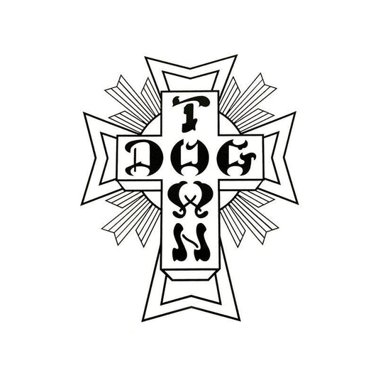 Dogtown Skateboards 12" Black/White Cross Logo Sticker 5150 Skate Shop