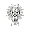 Dogtown Skateboards 12" Black/White Cross Logo Sticker-5150 Skate Shop