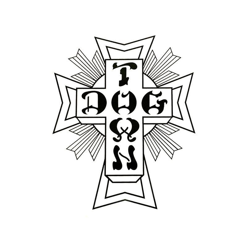 Dogtown Skateboards 12" Black/White Cross Logo Sticker-5150 Skate Shop
