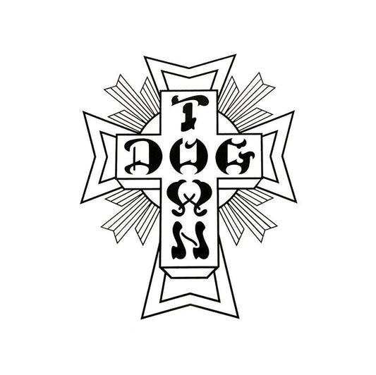 Dogtown Skateboards 12" Black/White Cross Logo Sticker-5150 Skate Shop