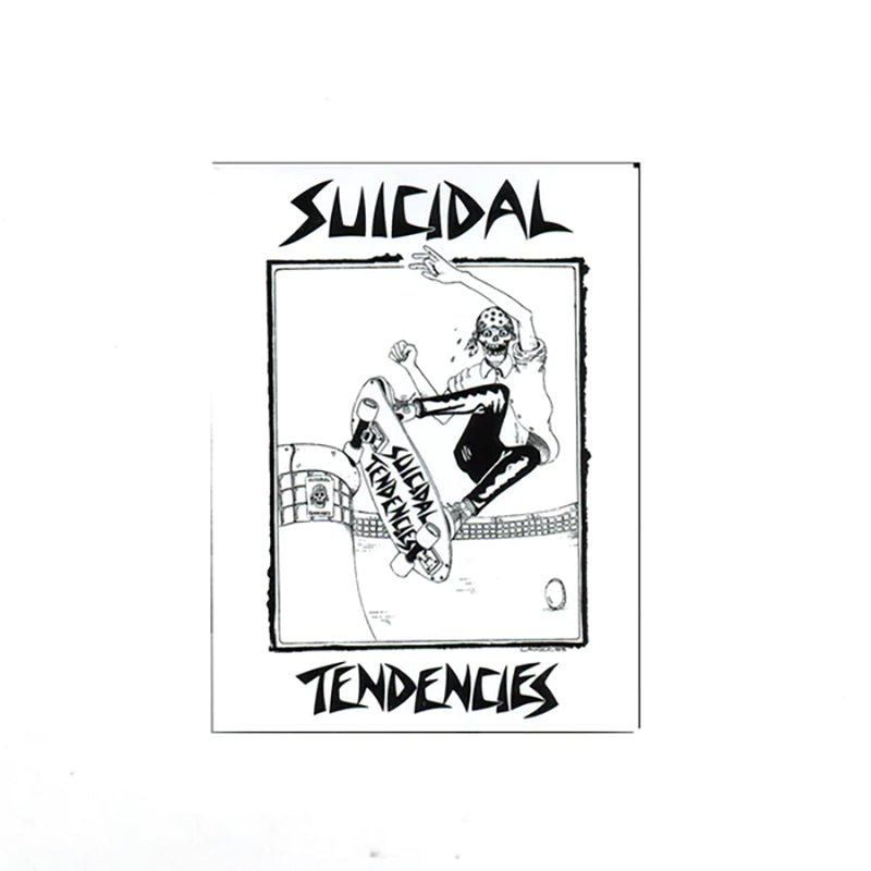 Dogtown Skateboards 3-1/4" x 4-1/4" White Suicidal Tendencies Pool Skater Sticker 5150 Skate Shop