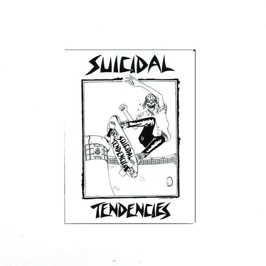 Dogtown Skateboards 3-1/4" x 4-1/4" White Suicidal Tendencies Pool Skater Sticker 5150 Skate Shop