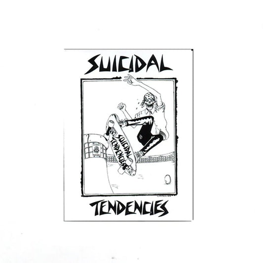 Dogtown Skateboards 3-1/4" x 4-1/4" White Suicidal Tendencies Pool Skater Sticker-5150 Skate Shop