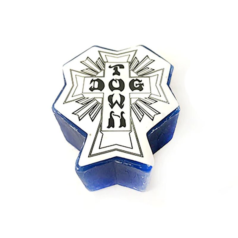 Dogtown Skateboards 3" Cross Logo Blue Curb Wax-5150 Skate Shop