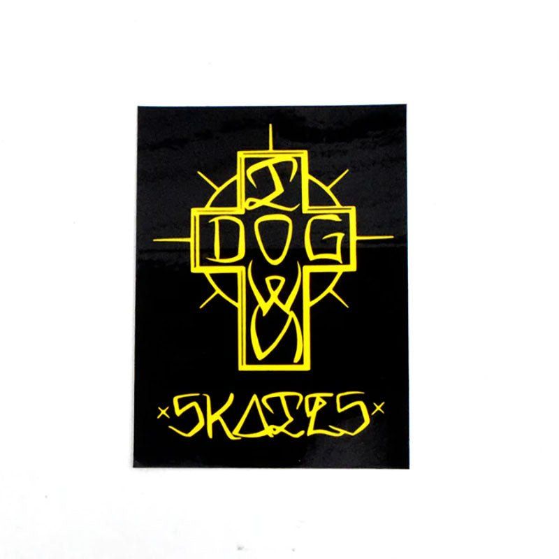 Dogtown Skateboards 4" Tall Black/Yellow Ese Cross Sticker 5150 Skate Shop
