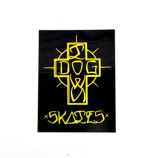Dogtown Skateboards 4" Tall Black/Yellow Ese Cross Sticker 5150 Skate Shop