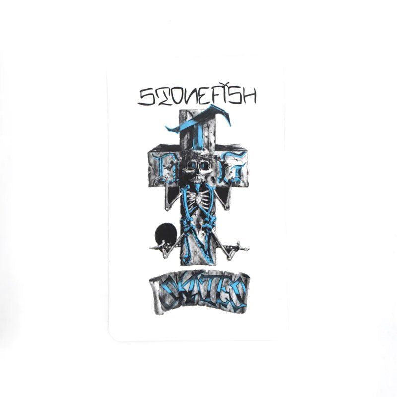 Dogtown Skateboards 4" Tall White/Blue Stonefish Sticker 5150 Skate Shop