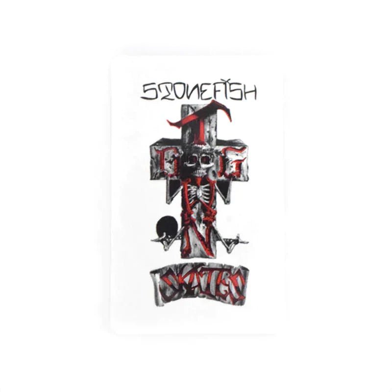 Dogtown Skateboards 4" Tall White/Red Stonefish Sticker-5150 Skate Shop