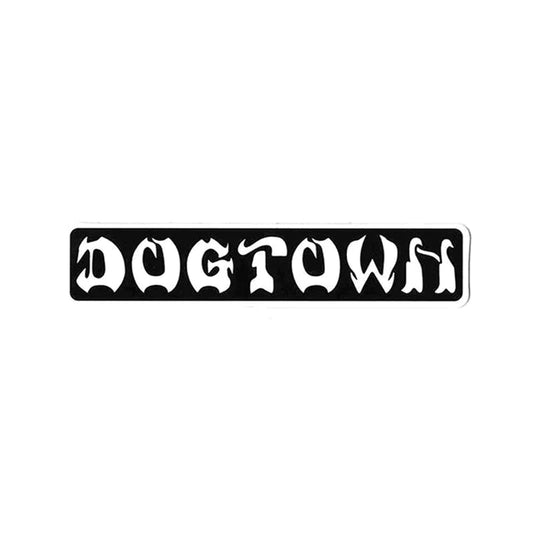 Dogtown Skateboards 4" x .75" Bar Logo Black/White Sticker-5150 Skate Shop