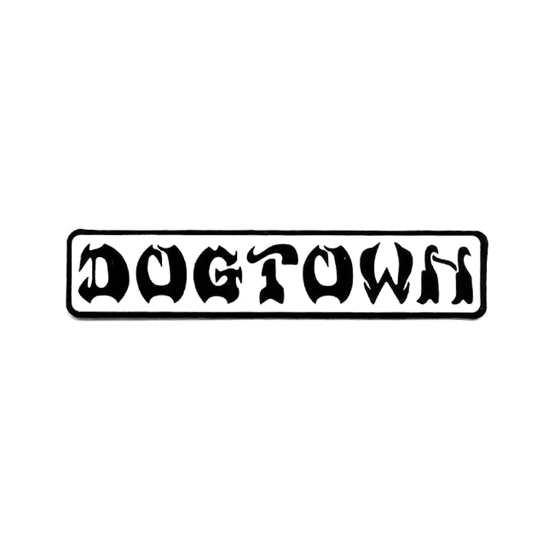Dogtown Skateboards 4" x .75" Bar Logo White/Black Sticker-5150 Skate Shop