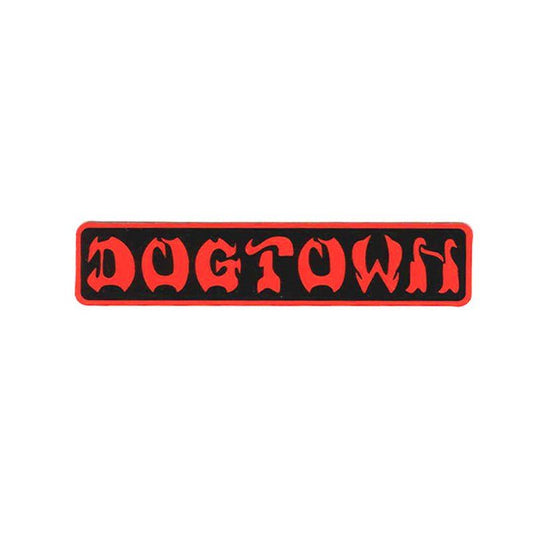 Dogtown Skateboards 8" x 1.5" Bar Logo Black/Red Sticker 5150 Skate Shop