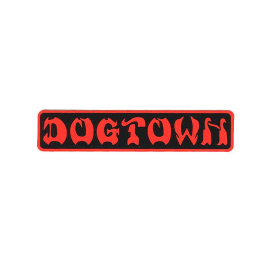 Dogtown Skateboards 8" x 1.5" Bar Logo Black/Red Sticker-5150 Skate Shop