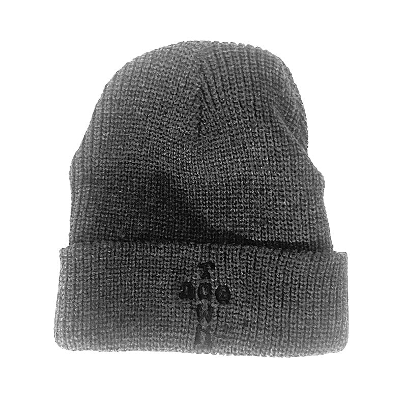 Dogtown Skateboards Cross Letters Charcoal Grey Beanie-5150 Skate Shop