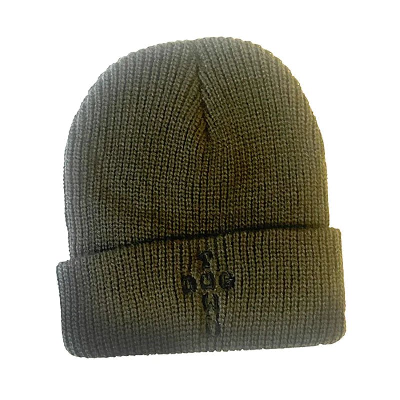 Dogtown Skateboards Cross Letters Olive Beanie-5150 Skate Shop