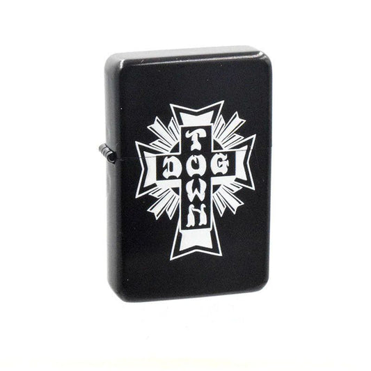 Dogtown Skateboards Cross Logo Flip Top Metal Black/White Lighter 5150 Skate Shop