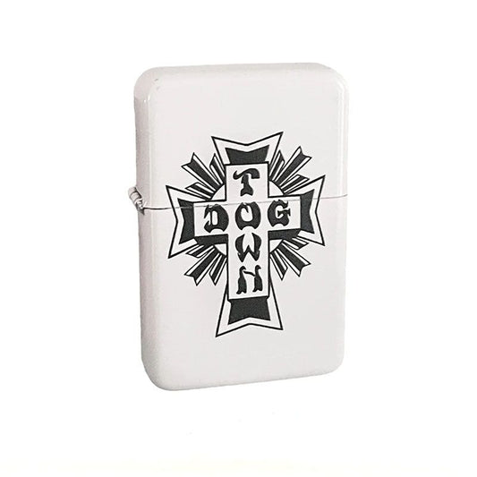 Dogtown Skateboards Cross Logo Flip Top Metal White/Black Lighter 5150 Skate Shop