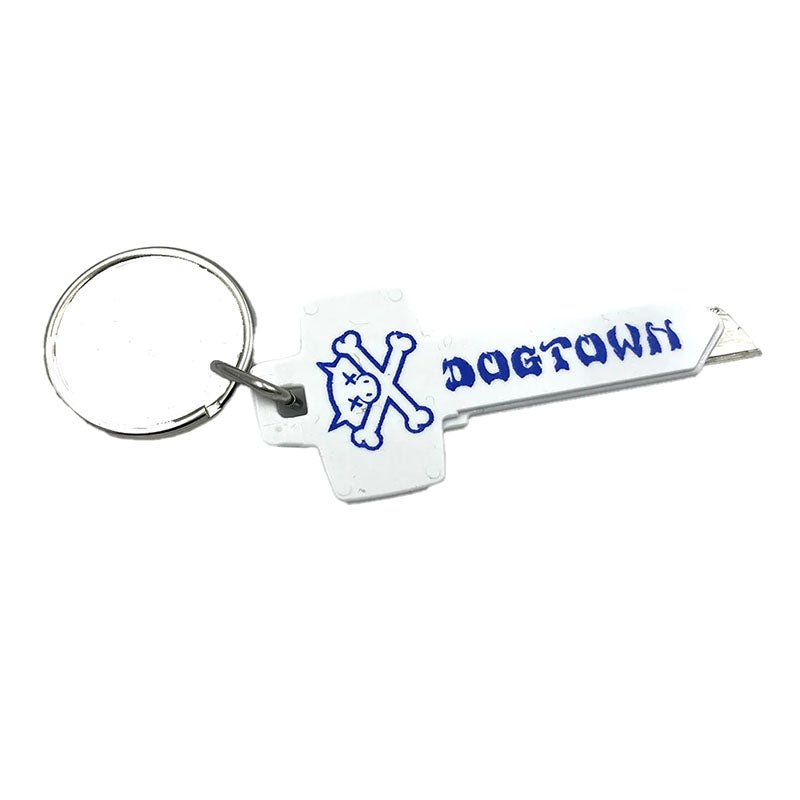 Dogtown Skateboards Keychain White/Blue Utility Knife-5150 Skate Shop