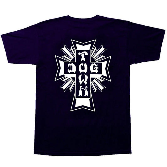 Dogtown Skateboards Navy/White Cross Logo T-Shirts - 5150 Skate Shop