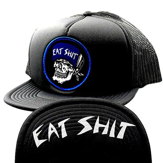 Dogtown Skateboards Suicidal SkatesEat Shit Patch Flip Mesh Black Hat - 5150 Skate Shop