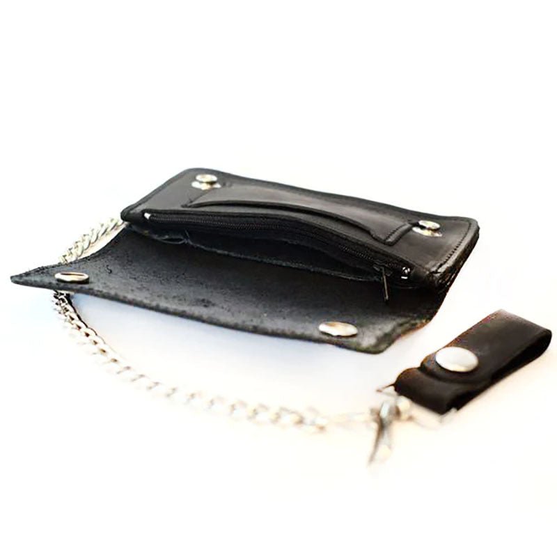 Dogtown Skateboards Vintage Cross Large Leather Chain Wallet-5150 Skate Shop