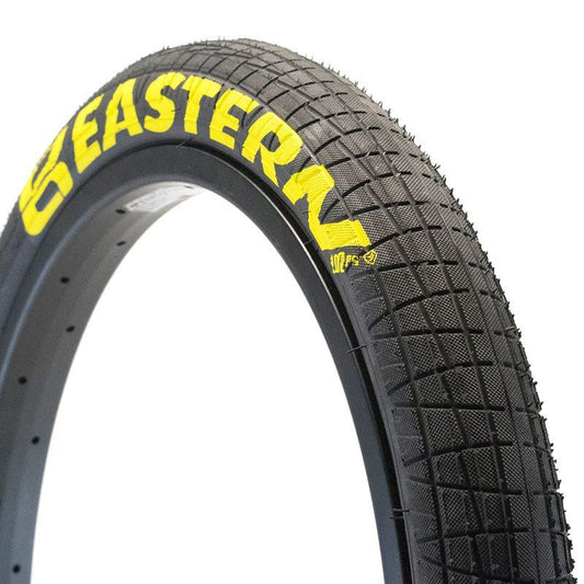 Eastern 20" x 2.3" 100psi, THROTTLE Yellow Logo Bicycle Tire 5150 Skate Shop