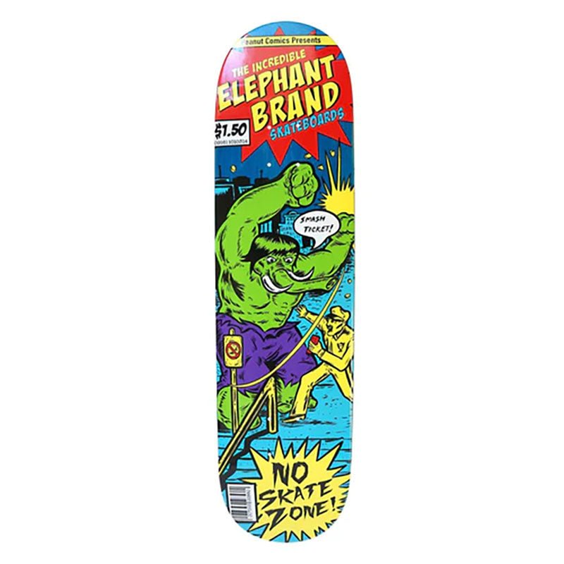 Elephant 8.5" x 32.5" Brand Smash Ticket (GREEN) Skateboard Deck-5150 Skate Shop