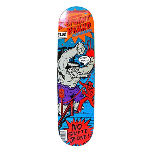 Elephant 8.5" x 32.5" Brand Smash Ticket (GREY) Skateboard Deck - 5150 Skate Shop