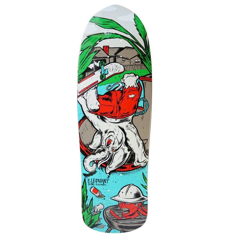 Elephant Brand 9.5" x 32.25" BBQ Session LIGHT GREY Skateboard Deck 5150 Skate Shop