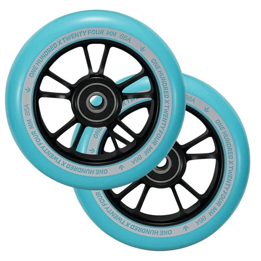 Envy 100mm Black/Teal Scooter Wheels 2pk-5150 Skate Shop