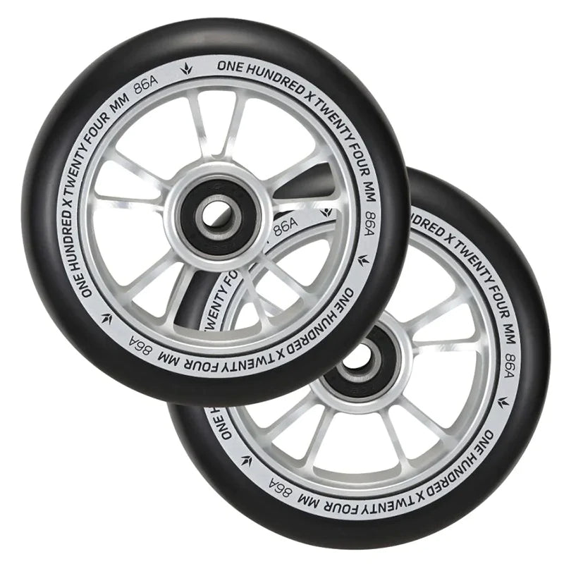 Envy 100mm Silver/Black Scooter Wheels 2pk-5150 Skate Shop