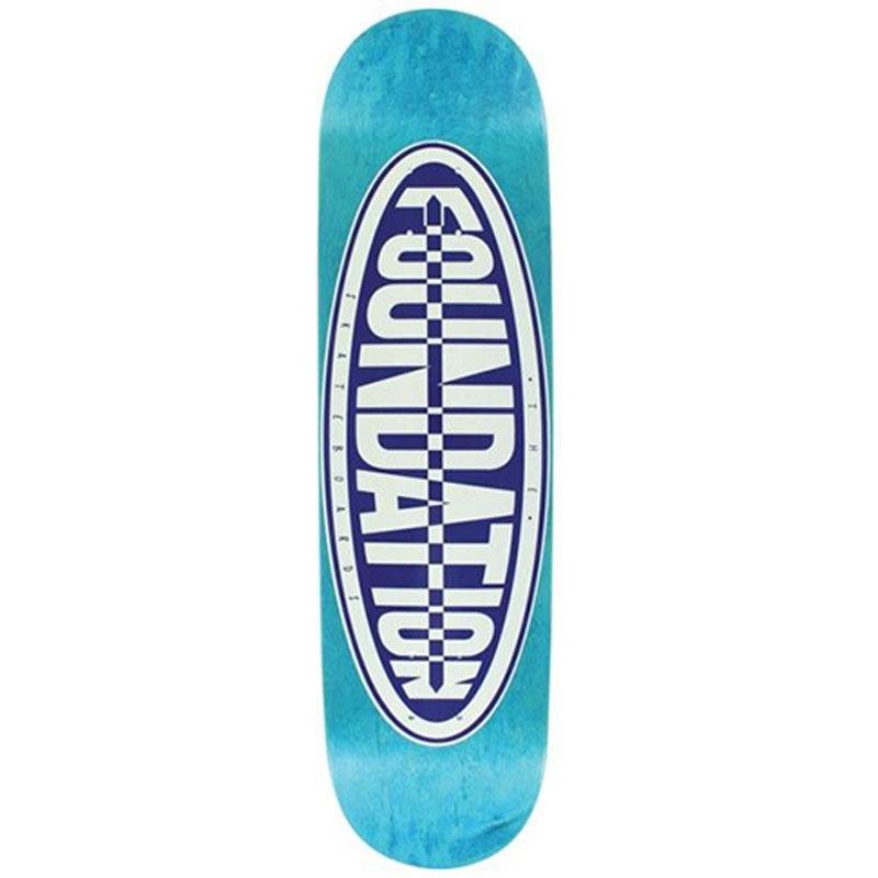 Foundation 8.0" Team Oval Blue Skateboard Deck - 5150 Skate Shop
