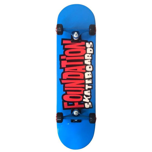 Foundation 8.25" From The 90'S Blue PP Custom Complete Skateboard-5150 Skate Shop