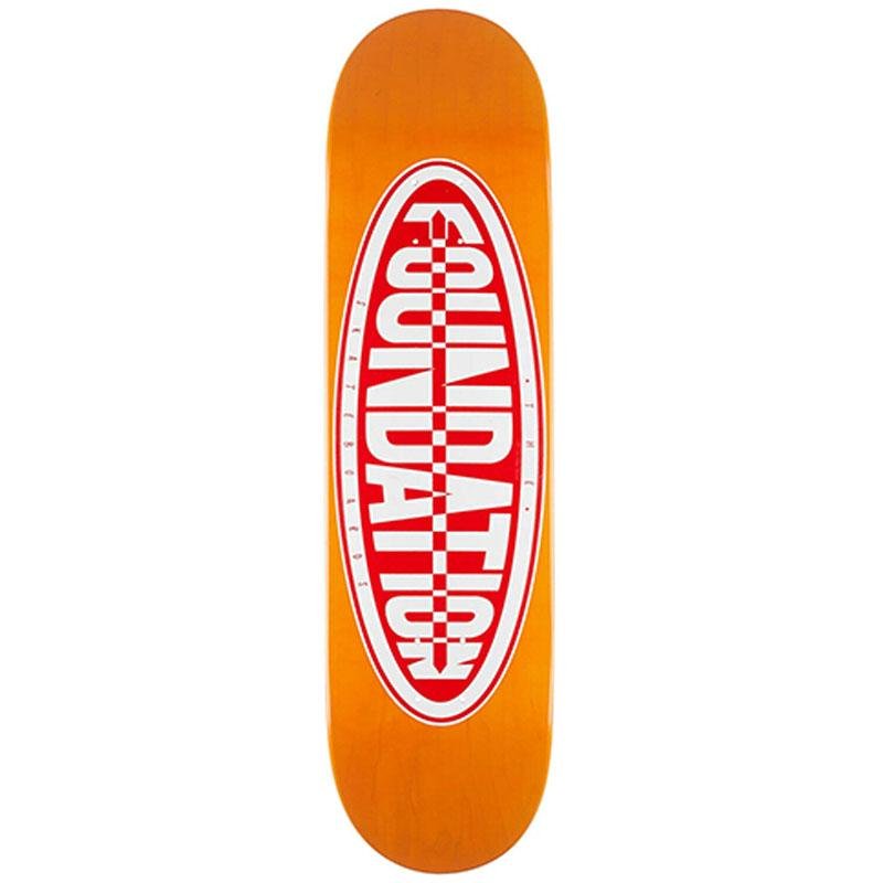 Foundation 8.25" Oval Orange Skateboard Deck - 5150 Skate Shop